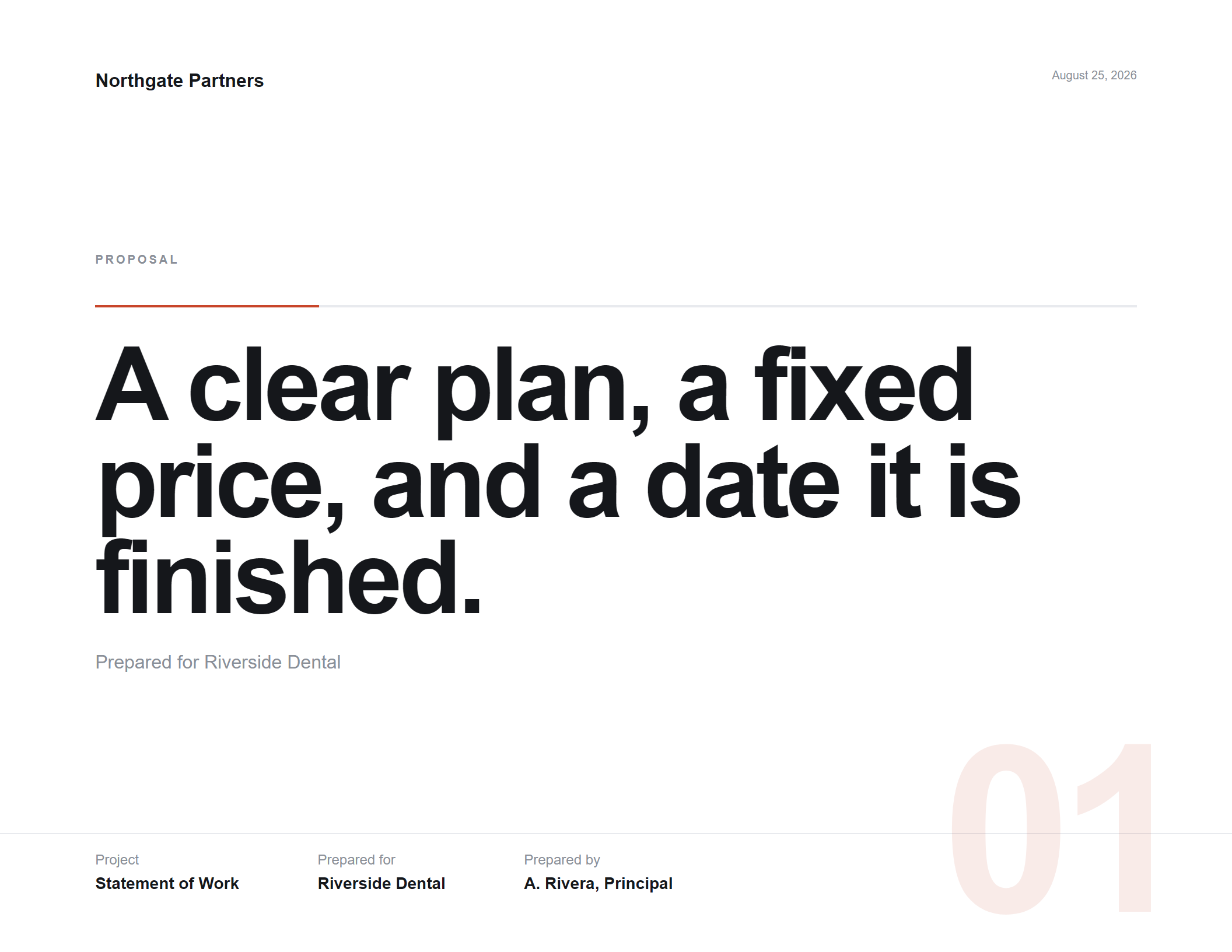 Dossier theme cover in landscape: an oversized headline with a sequence numeral cropped at the corner.